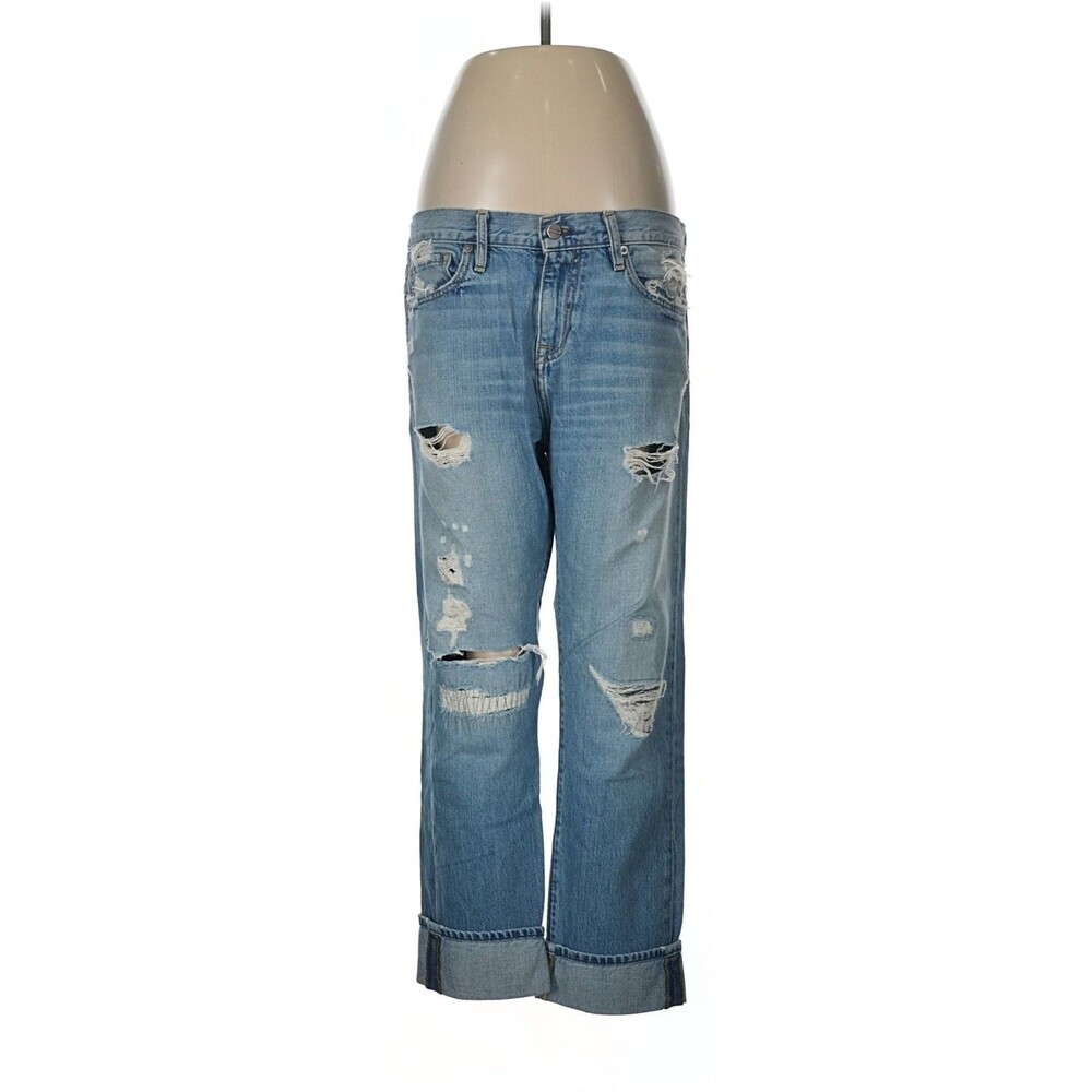 2016 #9 Artisan De Luxe Selvage Jeans 28 Boho Free Ppl Boyfriend Straight Distre